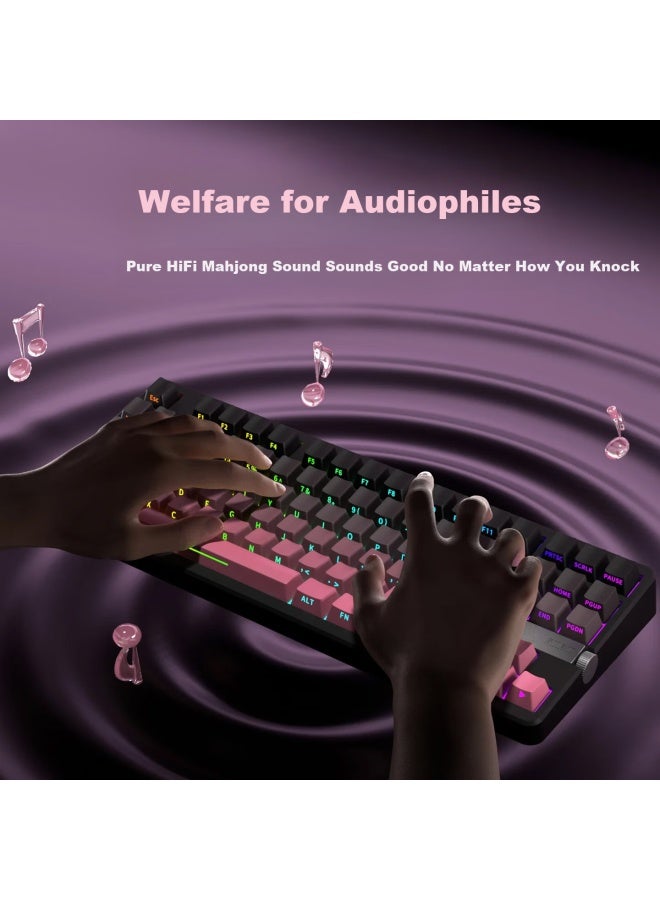 HP Hp Gt87 Mechanical Keyboard Wireless Wired Bluetooth Three Modes Gasket Customized Side Engraving High Appearance Value E-Sports Gaming Office Computer Tablet Universal White High Jade Axis - Image 2