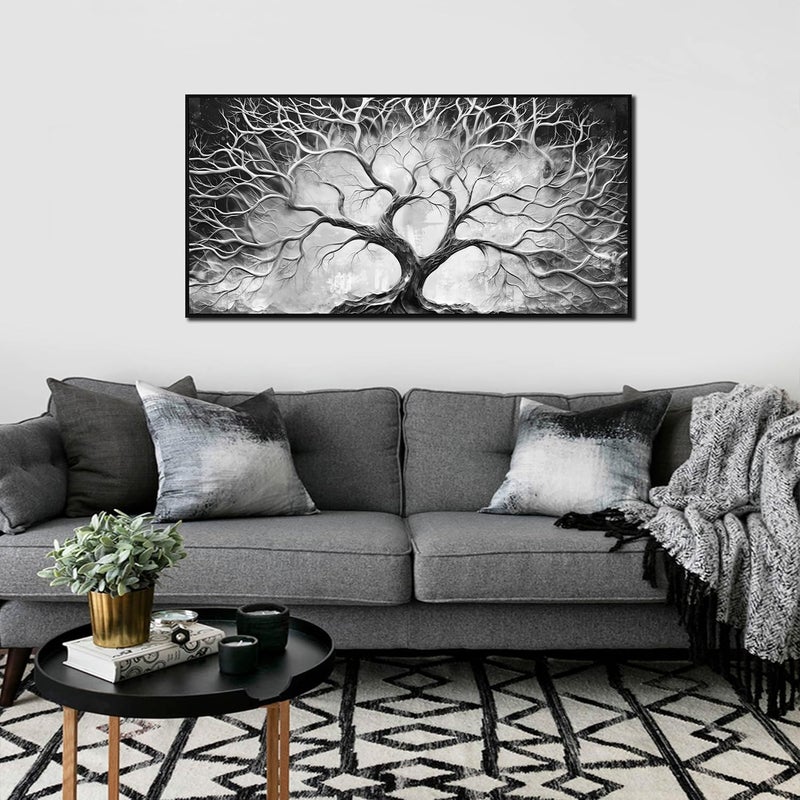 CGXART Black and White Tree Canvas Wall Art - Image 5