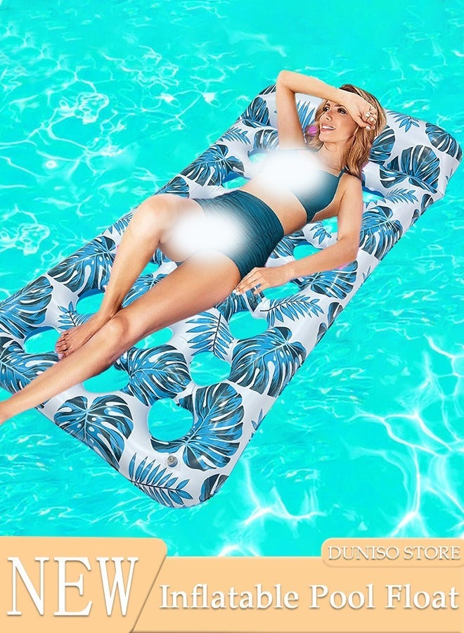 DUNISO Pool Floats, Inflatable Pool Float Rafts for Men and Women, Water Inflatable Hole Floats Rafts Adult Swimming Pool Reclining Chair Float Bed, Cooling Pool Float Summer Party Floats - Image 1
