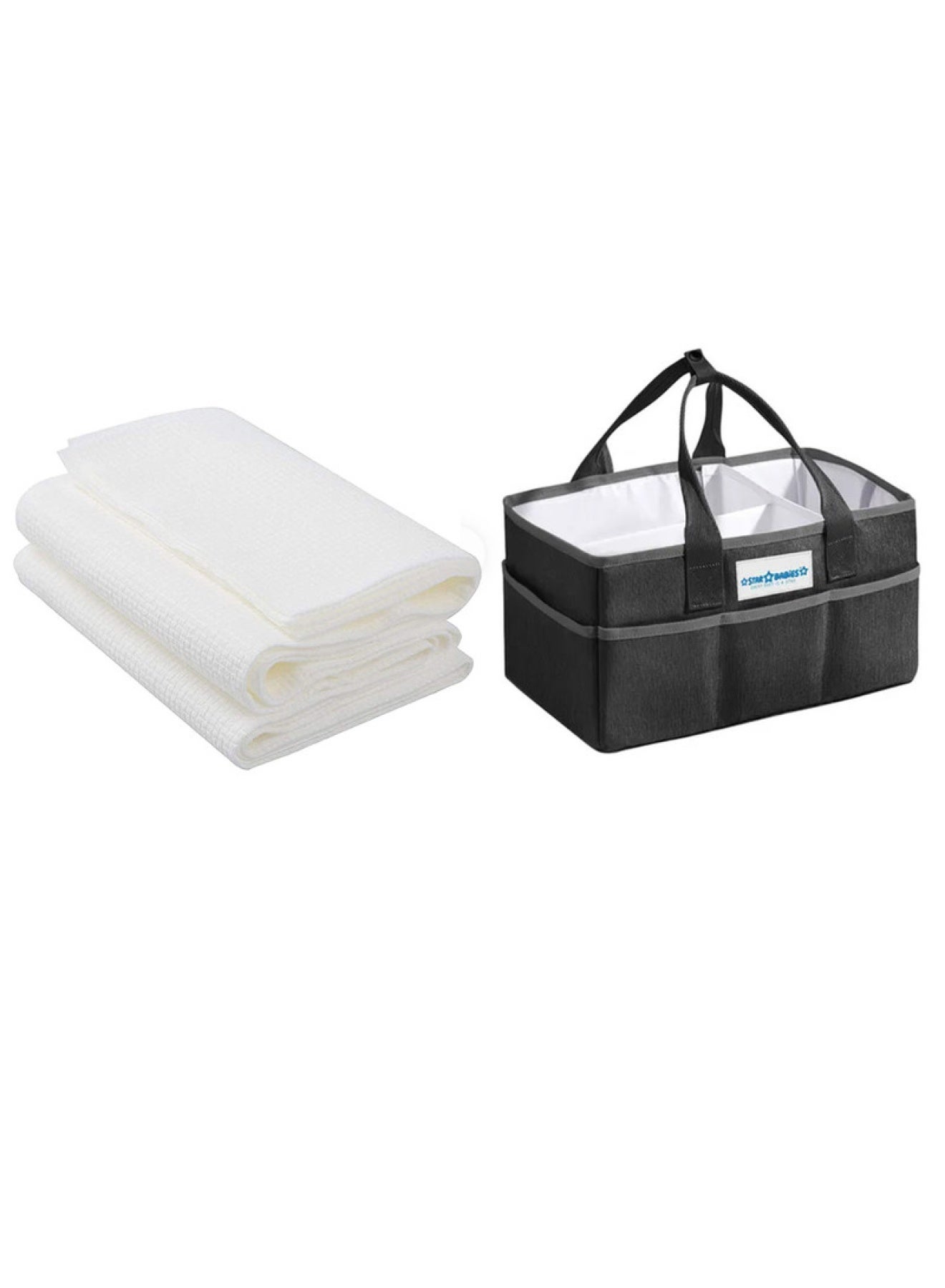 STAR BABiES Combo Pack Caddy Diaper Bag Organizer Disposabel Towel Pack Of 3-Black
