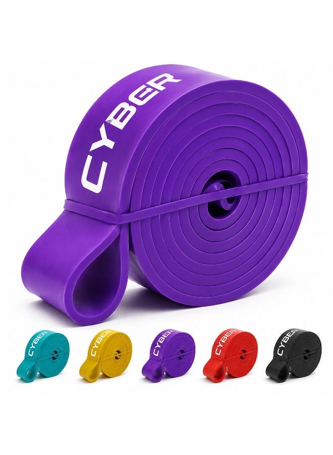 Cyber Pull Up Bands Heavy Duty Resistance Band Assisted Training Bands Ideal for Men and Women Crossfit,Assisted Pull-ups, Body Stretching,Powerlifting,Physical Therapy - purple Band 27-45 KG - Image 1