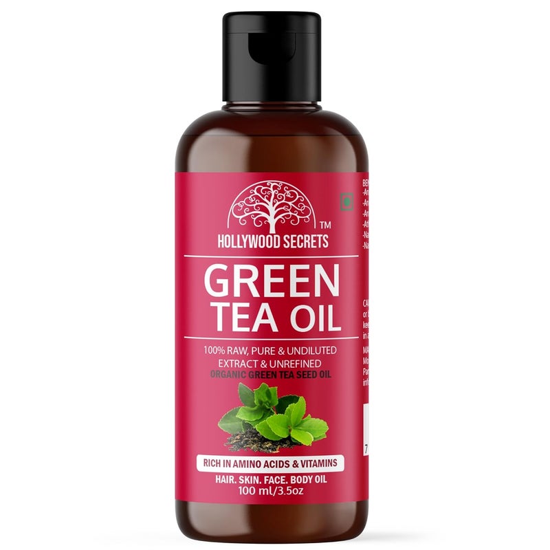 Hollywood Secrets Organic Pure Green tea Seed Oil Skin Hair 100 ml - Image 1