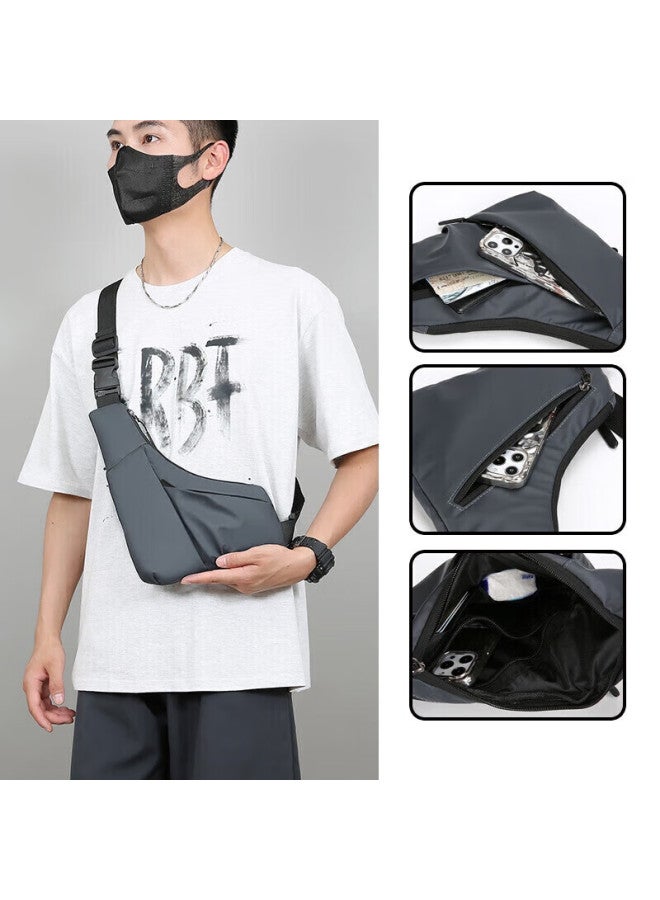 Tfo North American Series Outdoor Chest Bag, Fashionable Multifunctional Casual Shoulder Bag Travel Backpack 9402532 Gray - Image 2