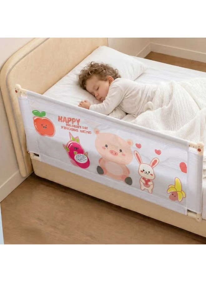 Toddler Bed Safety Rail Guard 150cm Adjustable Bedside Safety Barrier for Kids & Babies with Breathable Mesh and Secure Lock System - Image 1