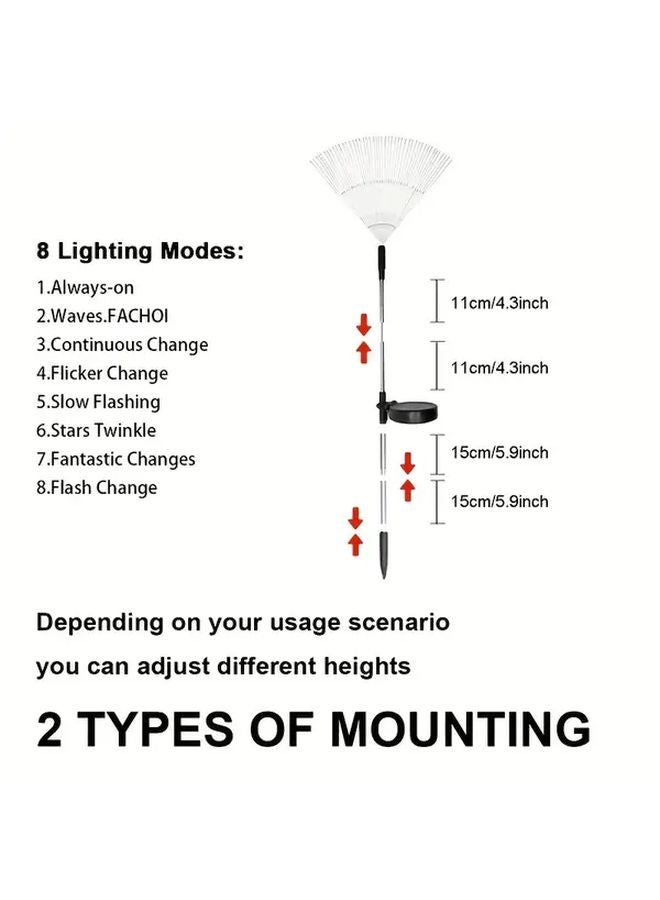 60 LED Smart Solar Outdoor Fireworks Lights Multicolor 8 Modes Auto On Off Garden - Image 3