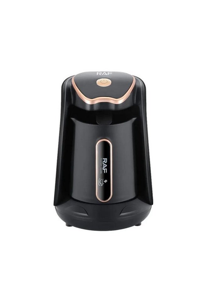 RAF Turkish Coffee Pot R.103 – 300ml 600W Electric Turkish Coffee Maker, Portable Coffee Brewing Pot with Ergonomic Handle, Fast Heating Coffee Machine for Home & Office, Black - Image 1