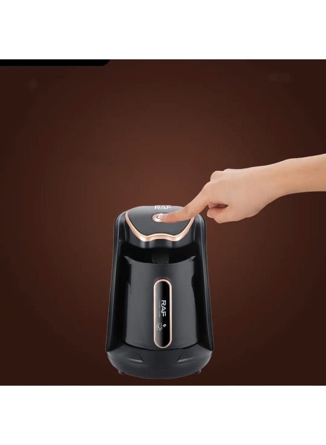 RAF Turkish Coffee Pot R.103 – 300ml 600W Electric Turkish Coffee Maker, Portable Coffee Brewing Pot with Ergonomic Handle, Fast Heating Coffee Machine for Home & Office, Black - Image 4