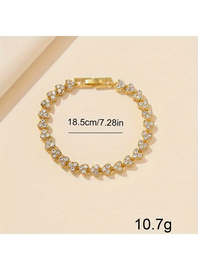 Fashion Accessories ساعة كوارتز نسائية بسيطة وأنيقة بمينا دائري مع سوار، قطعتين من السحر - سوار فاخر بتصميم عصري لكل مناسبة - Image 5