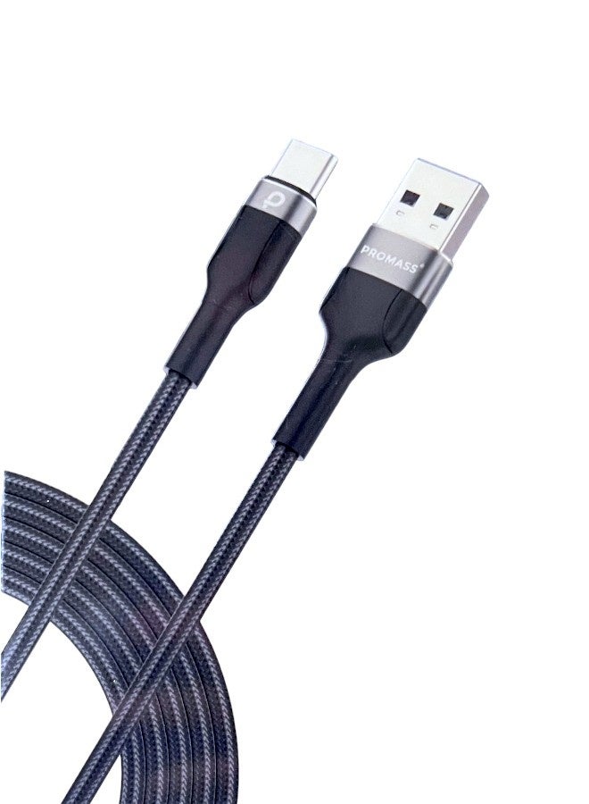 شاحن كار بلاي كابل شاحن USB A الى USBC بطول 2 متر - متوافق مع سلسلة آيفون 16/15 و سامسونج جالكسي S24 Ultra, نينتندو سويتش،باد برو،رمادي, S10 S8 S9 Plus Note 9 8 (أيضاً يدعم شحن يد سوني 5) - Image 1