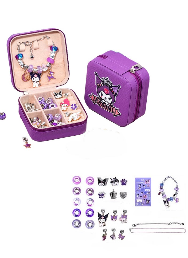 Generic - 26 Pieces Beaded Bracelet Making Kit, Girls Bead Jewelry Making Kit for DIY Making Necklace Gift for Girls Aged 7-14 with Jewelry Box - Image 1