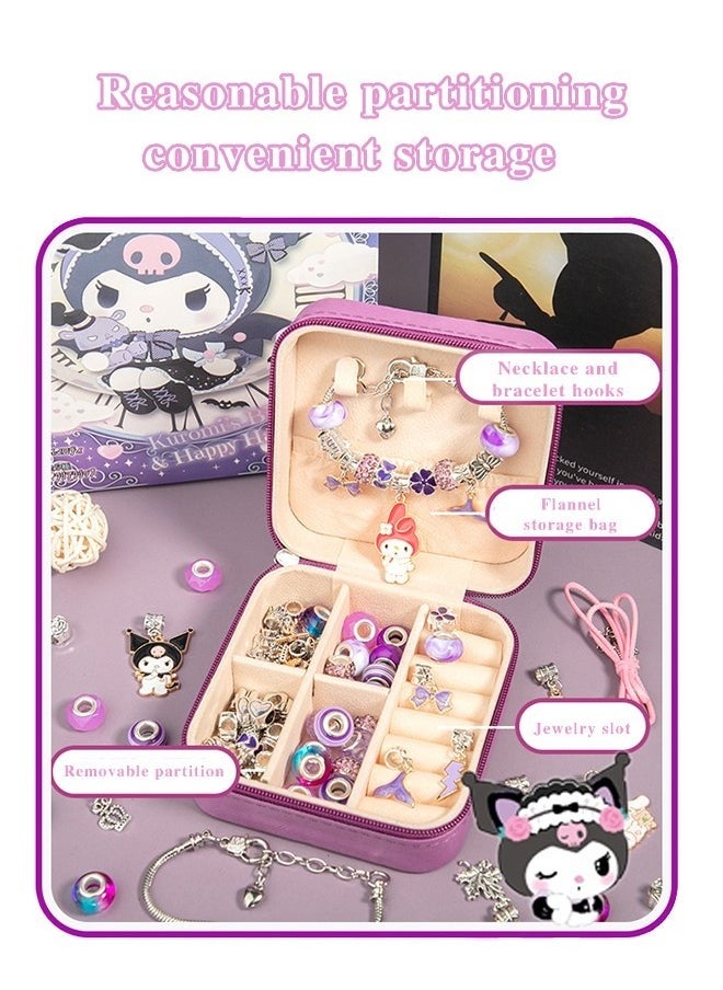 Generic - 26 Pieces Beaded Bracelet Making Kit, Girls Bead Jewelry Making Kit for DIY Making Necklace Gift for Girls Aged 7-14 with Jewelry Box - Image 1