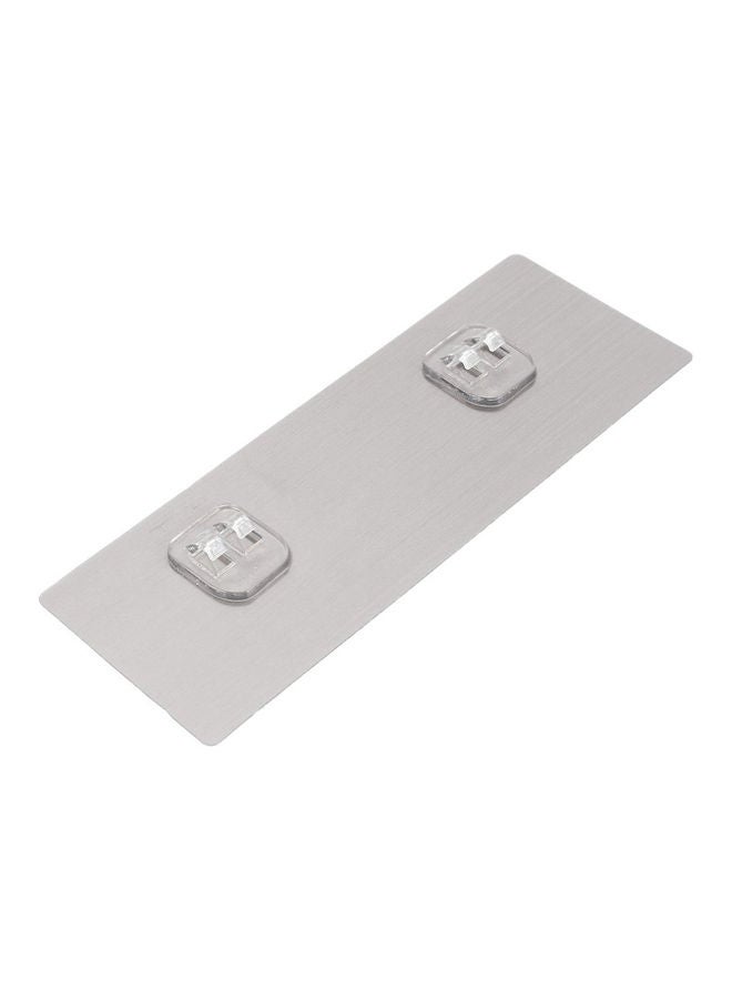 NIBEMINENT Towel Holder Patch Hook Silver 20x7.5centimeter  - Image 1