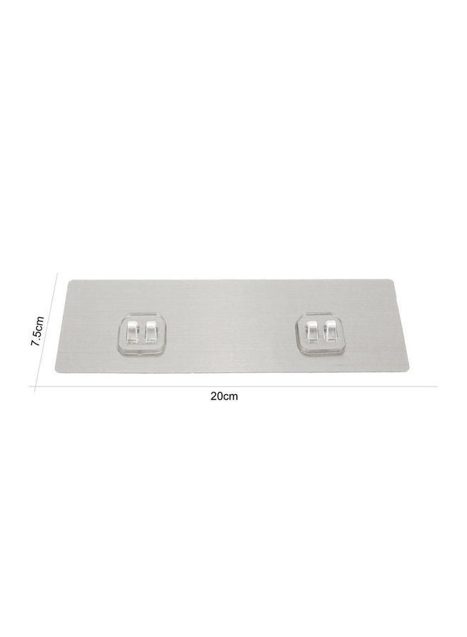 NIBEMINENT Towel Holder Patch Hook Silver 20x7.5centimeter  - Image 3