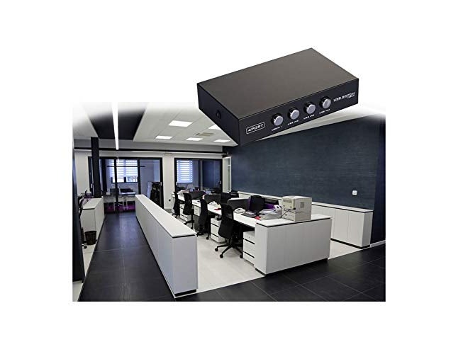 Terabyte مفتاح مشاركة الطابعة USB 4 منافذ USB 2.0 صندوق اختيار لمشاركة 1 جهاز USB طابعة كمبيوتر ماسح ضوئي طابعات إلخ. (أسود) 5 - Image 5