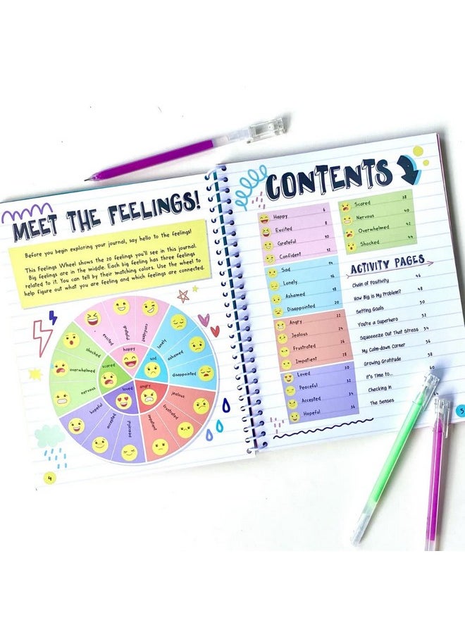 hand2mind hand2mind Express Your Feelings Journal, Emotions Journal for Kids with Feelings Wheel, Social Emotional Books for Kids, Growth Mindset for Kids, Mindfulness for Kids, Calm Down Corner Supplies  - Image 5