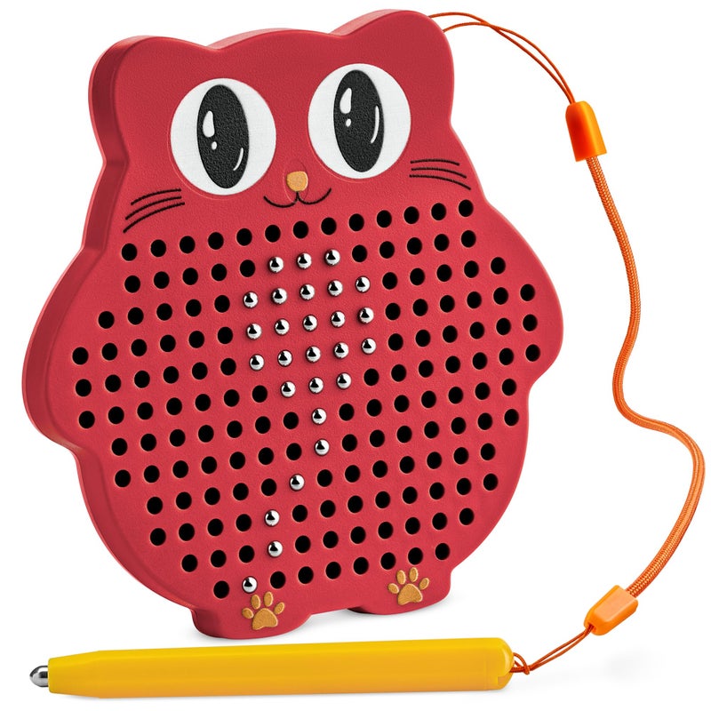 AYNAT FUN Magnetic Drawing Board for Kids Toddlers with Beads and Magnet Stylus Pen Magnetic Travel Toy for Airplane Car Ride Activities for Kids - Image 2