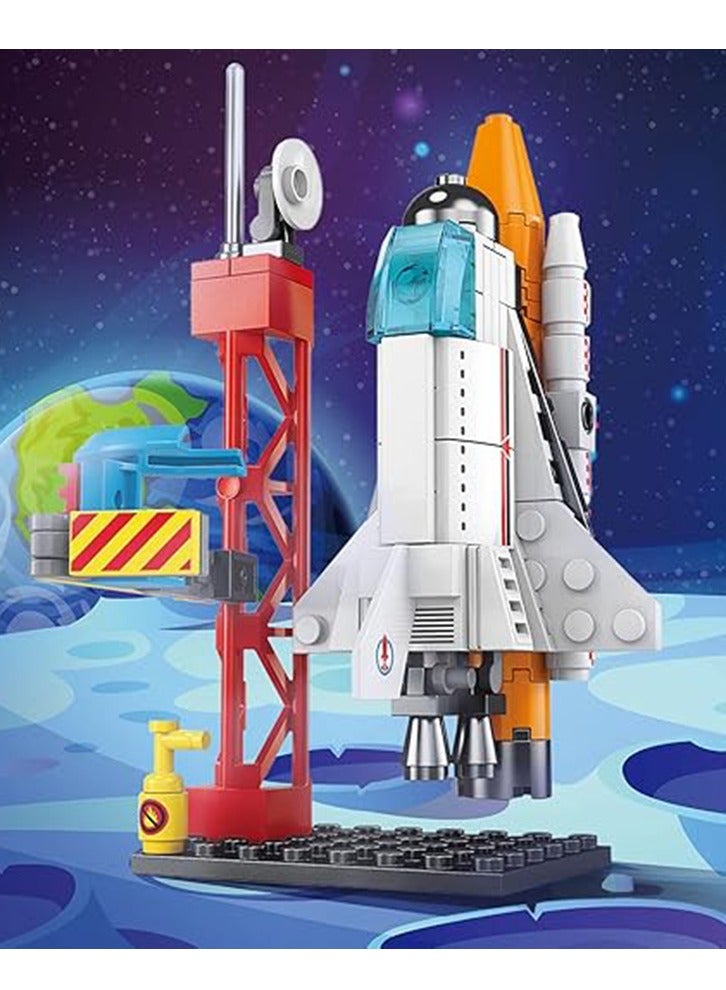 107-Piece Aviation Rocket Building Blocks Toys, Spacecraft Models, Train Hands-On Skills Develop Intelligence And Stimulate Creativity  - Image 3
