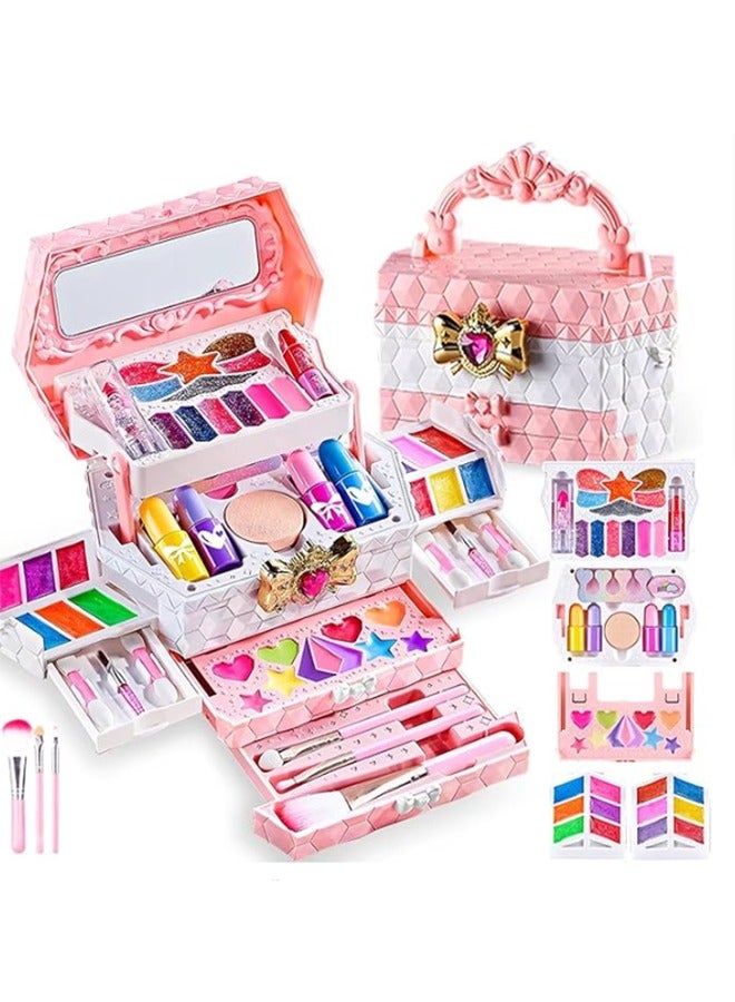 Beauenty Kids Makeup Kit for Girl, Real Makeup Set for Girls, Safe Washable & Non-Toxic Kids Makeup Toys for Girls Aged 3+ Year Old, Girls Birthday Gifts - Image 1
