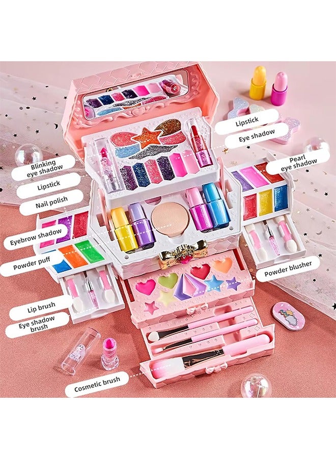 Beauenty Kids Makeup Kit for Girl, Real Makeup Set for Girls, Safe Washable & Non-Toxic Kids Makeup Toys for Girls Aged 3+ Year Old, Girls Birthday Gifts - Image 2