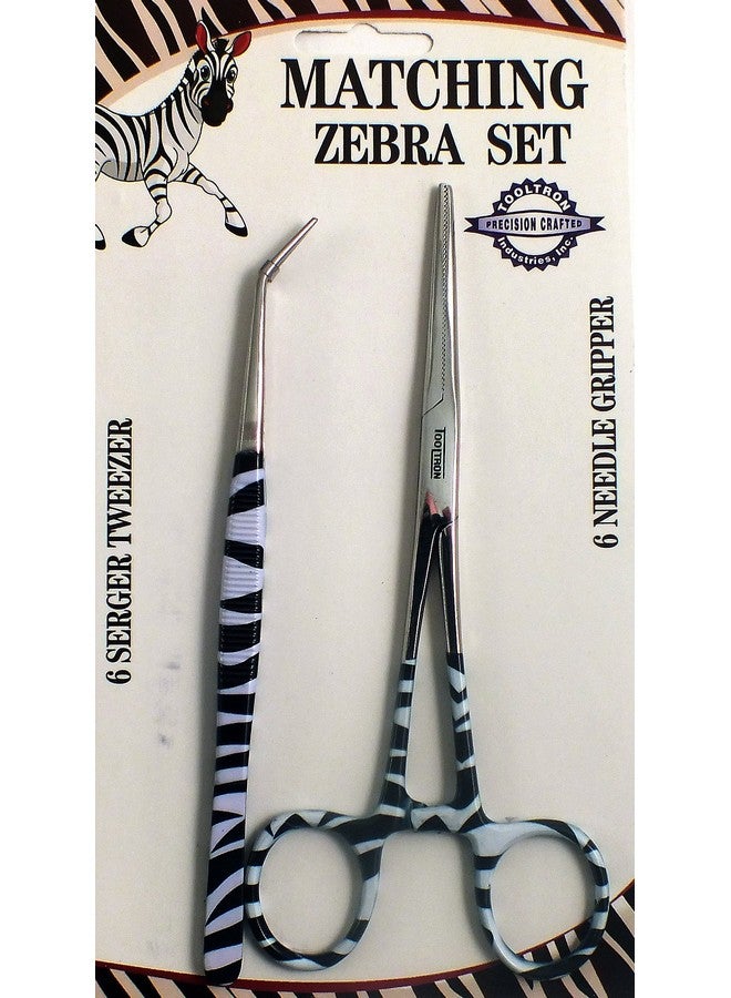 Tooltron Ooltron Matching Zebra Sewing Needle Set Tweezer And Gripper - Image 1