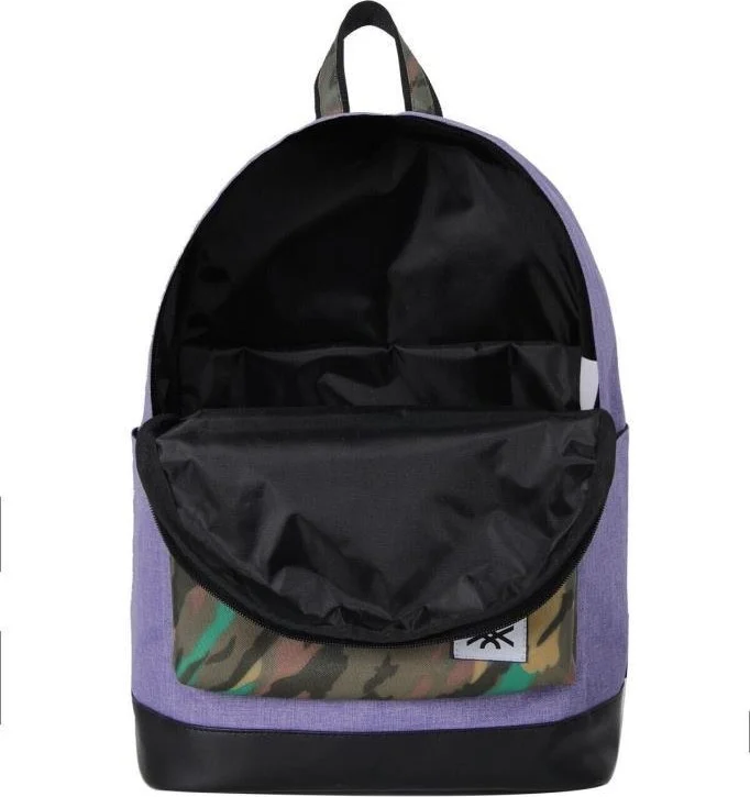 بينيتون School Backpack Purple Camouflage
