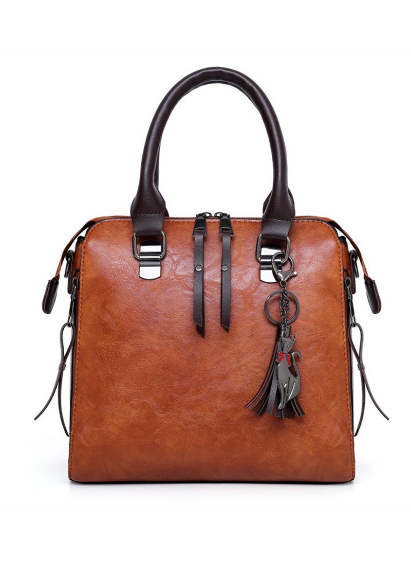Stylish Women's Cross-body Bag 4PCS Set Of Retro Handbag Brown - Image 3