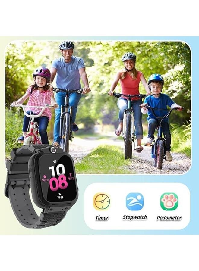 Nabi Children's Smartwatch LBS Tracker Intelligent Watch with Call SOS Voice Chat Digital Camera Game for Children Boys and Girls Student With Touch Screen for Children Birthday Gifts - Image 2
