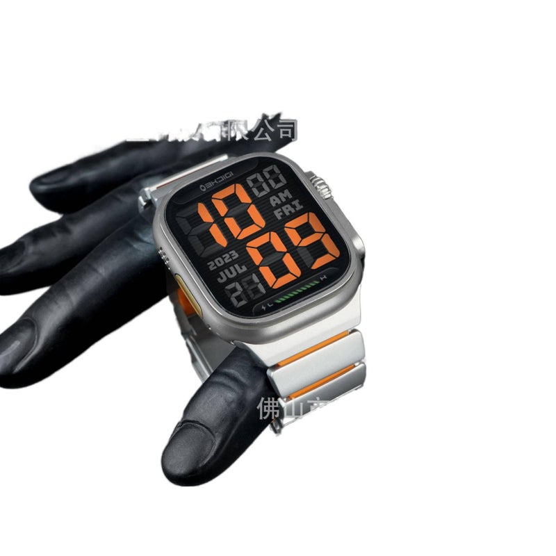 سوار ساعة ذكية سوار رياضي من السيليكون متوافق باللون أخضر قابل للتعديل مع Apple Watch 42/44/45/49mm بملاءمة قابلة للتعديل وحزام بديل - Image 2