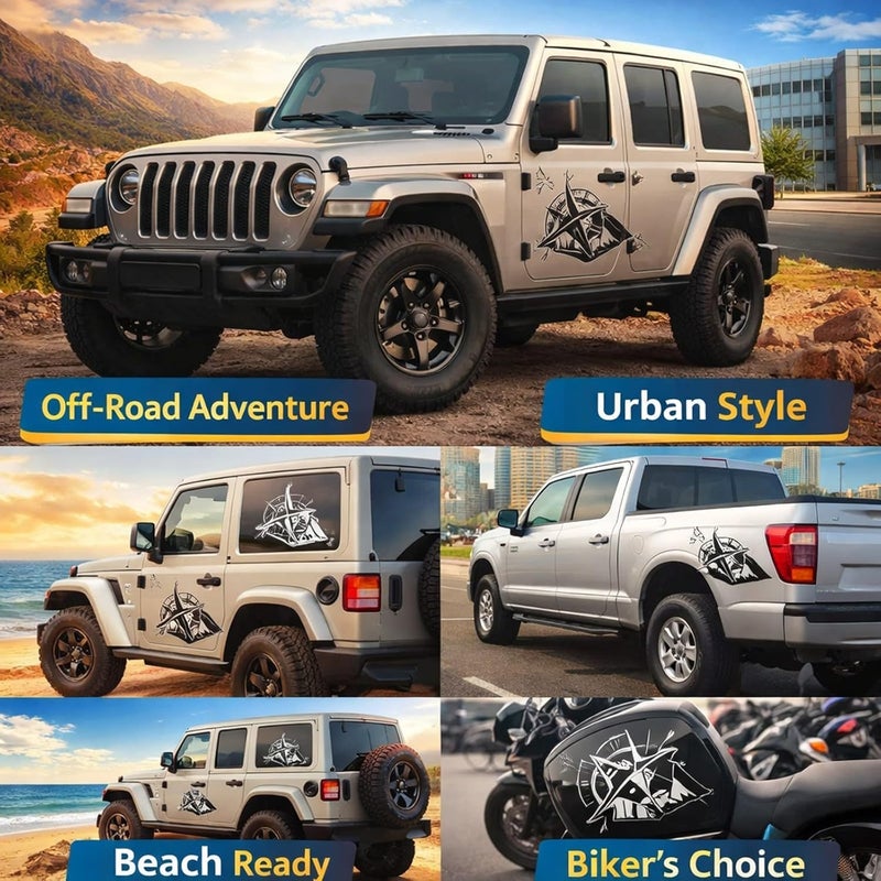 Car Sticker Decal, 50x60cm, Black, Self Adhesive, Durable Fade - Precise Cut, Easy Installation for JK CJ TJ YJ - Image 4