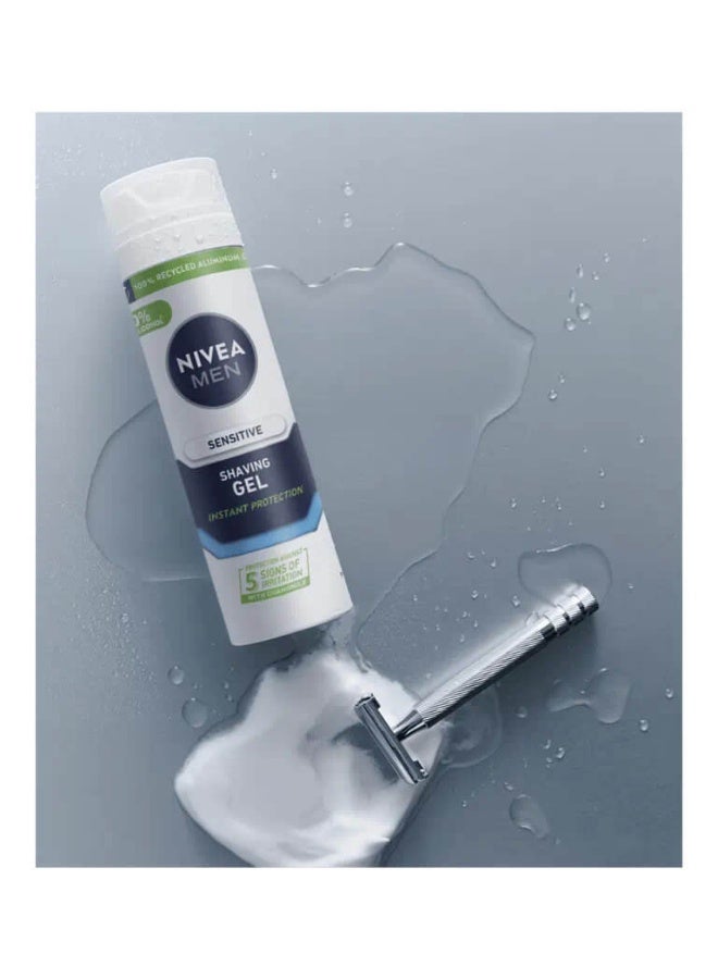 NIVEA MEN Sensitive Shaving Gel, With Chamomile & Hamamelis, Alcohol-Free Gentle Formula for a Smooth Shave, 200ml - Image 5