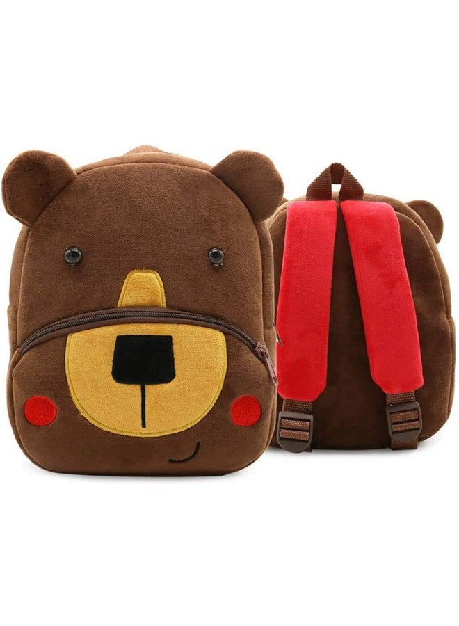 blue tree Cute Kids Backpack Toddler Bag Plush Animal Cartoon Mini Travel Bag for Baby Girl Boy 1-6 Years (Blue Cat-Bear) - Image 3