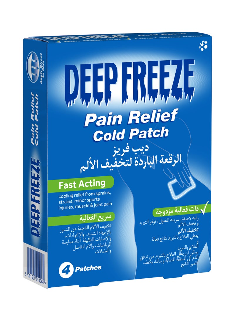 Deep Freeze لصقة تخفيف الألم بالتبريد العميق 4 قطع - Image 1