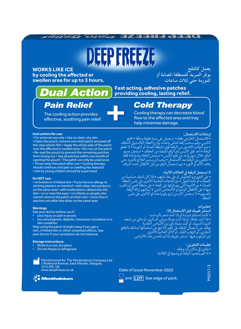 Deep Freeze لصقة تخفيف الألم بالتبريد العميق 4 قطع - Image 2