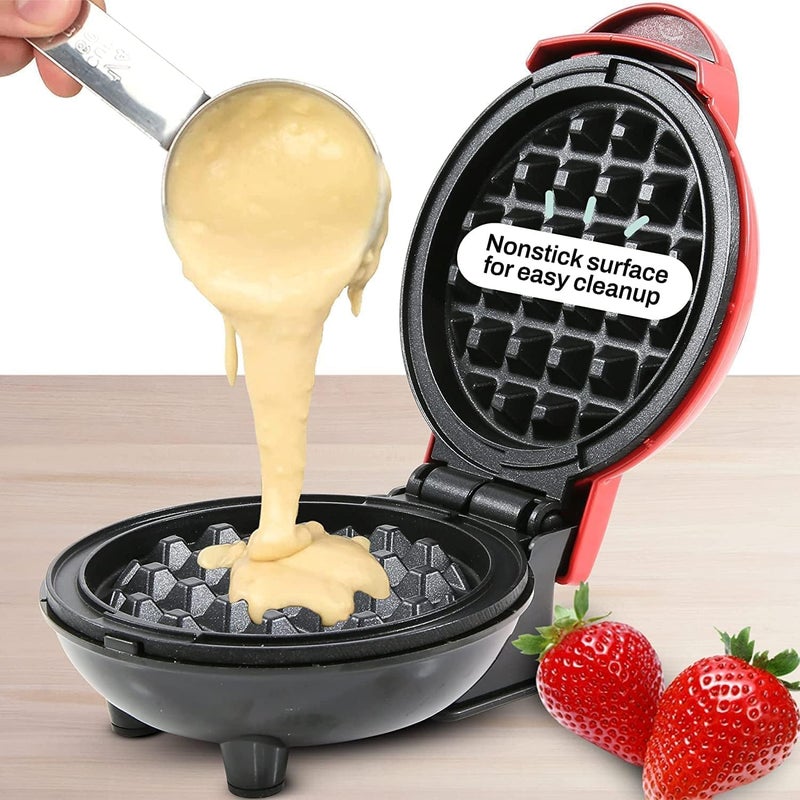 Payoca Mini Waffles Maker Machine For Home, 3 in 1 Electric Waffle Iron with Non-Stick, Dual Side Plate, Pancake Maker - For Individual Belgian Waffles - 4 Inch- 350 Watts (Multi) - Image 2
