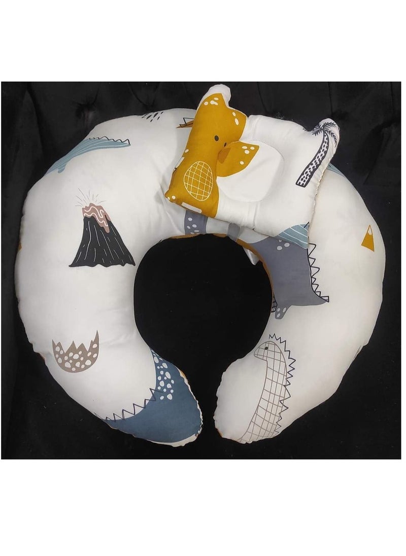 Generic Breastfeeding pillow for newborns, natural position, machine washable, supports the baby and is comfortable for the mother’s position and a sleeping pillow (multiple shapes and colors)  - Image 2