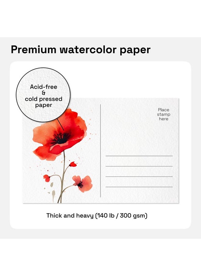 ARTISTRO - 30 Watercolor Postcards 4X6 Inches Heavyweight Paper Cards 140Lb (300Gsm) Blank Postcards For Mailing Diy Thank You Card Greetings Cards Christmas Invitations Birthday And More - Image 1