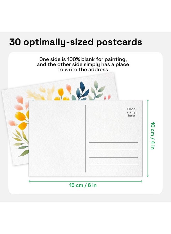 ARTISTRO - 30 Watercolor Postcards 4X6 Inches Heavyweight Paper Cards 140Lb (300Gsm) Blank Postcards For Mailing Diy Thank You Card Greetings Cards Christmas Invitations Birthday And More - Image 1