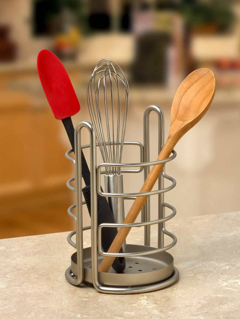 Spectrum Diversified Euro Utensil Holder  Satin Nickel - Image 3