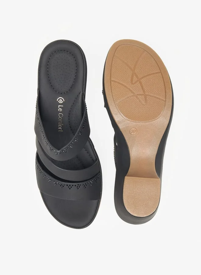 Le Confort Women Embellished Slip-On Sandals with Block Heels