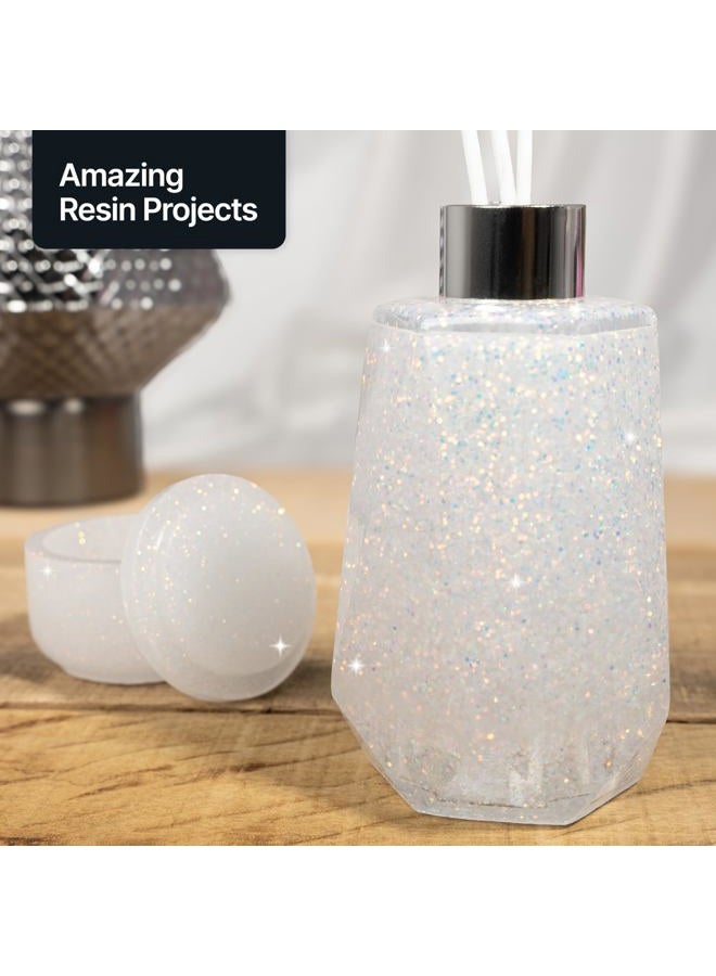 Hemway Craft Glitter Multi Purpose Flakes for Arts Crafts Tumblers Resin Epoxy Nails Wax Scrapbook Glass Schools Decorations - Mother of Pearl Iridescent - Chunky (1/40" 0.025" 0.6mm) 100g / 3.5oz - Image 5
