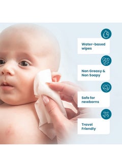 Mother Sparsh Plant Based Fabric Blue Baby Water Based Wipes (Pack Of 4, 80 Pieces)  - Image 5