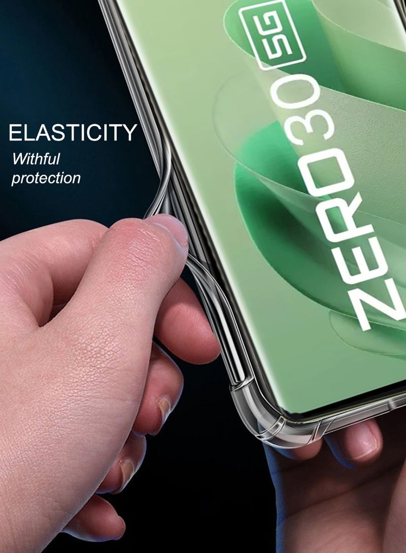 Techie Infinix Zero 30 5G TPU Bumper Corner Case with Camera Lens Protection Transparent Protective Back Cover - Image 3