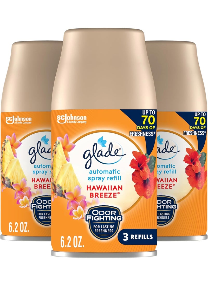 Glade Glade Automatic Spray Air Freshener Refill Scented Air Freshener for Home and Bathroom Hawaiian Breeze 62 Oz 3 Count  - Image 1