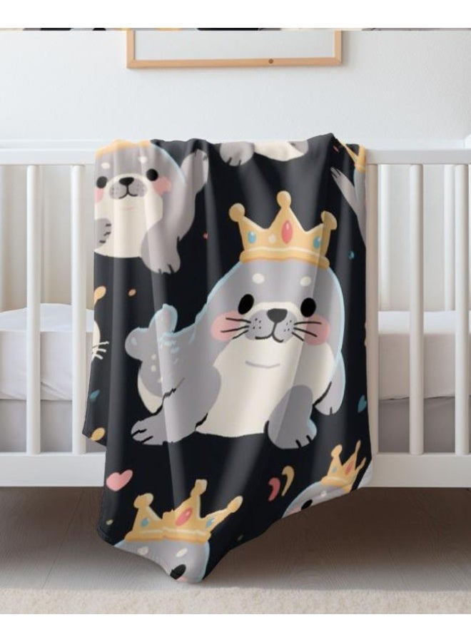 general Baby and children's cartoon flannel thin blanket (warm and comfortable, suitable for sleep, game use) 70cm*100cm - Image 1