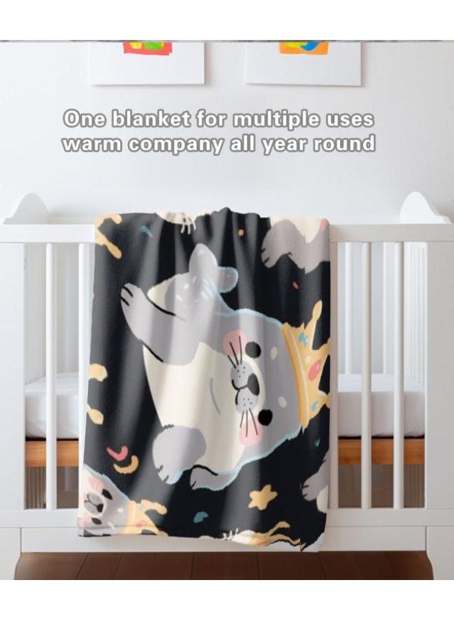 general Baby and children's cartoon flannel thin blanket (warm and comfortable, suitable for sleep, game use) 70cm*100cm - Image 4