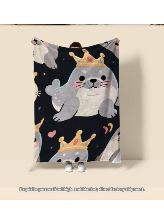 general Baby and children's cartoon flannel thin blanket (warm and comfortable, suitable for sleep, game use) 70cm*100cm - Image 2