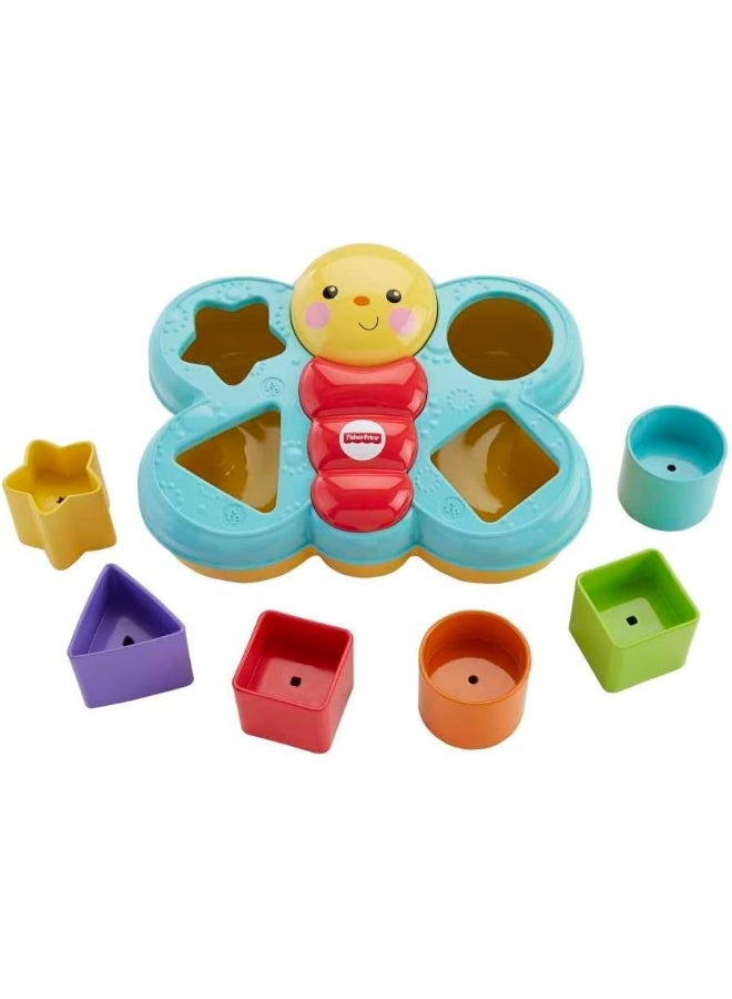 Fisher-Price Butterfly Sorter Baby Toy Blocks – Montessori Educational Stacking & Sorting - Image 1