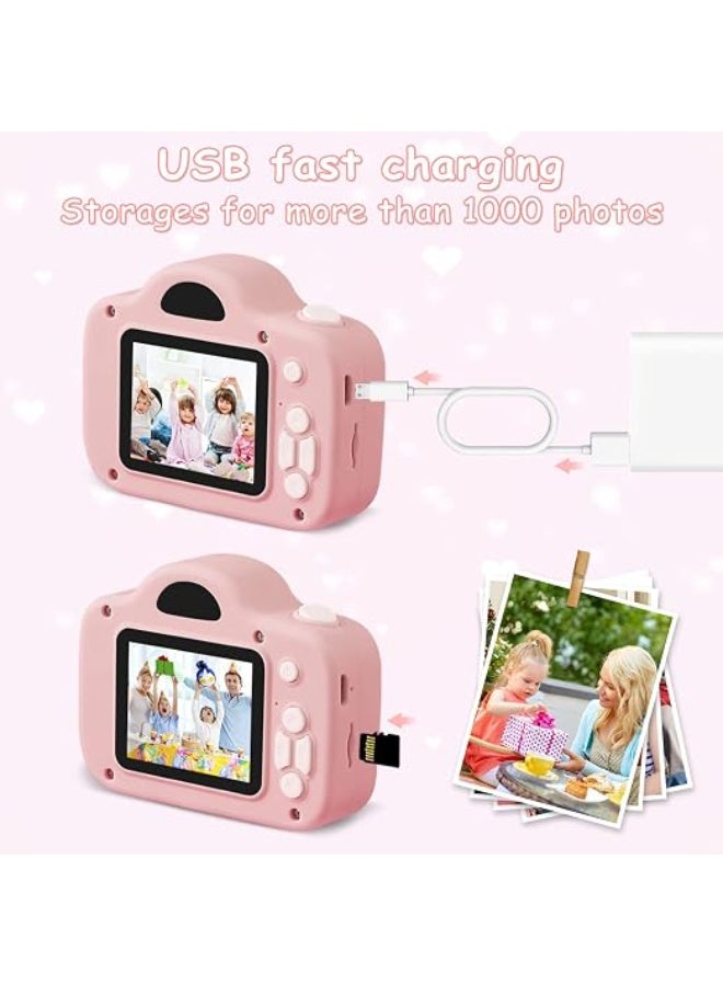 Kids Digital Camera with 1080P HD Video Recording, 2 Inch Eye Protection Display, 32GB Memory Card, Photo Camera for Children - Image 3