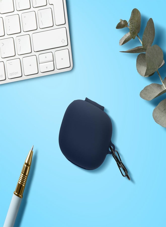 kwmobile Silicone Cover Compatible with Anker soundcore P40i - Case Cover Stick-On Skin with Clip - Dark Blue - Image 4