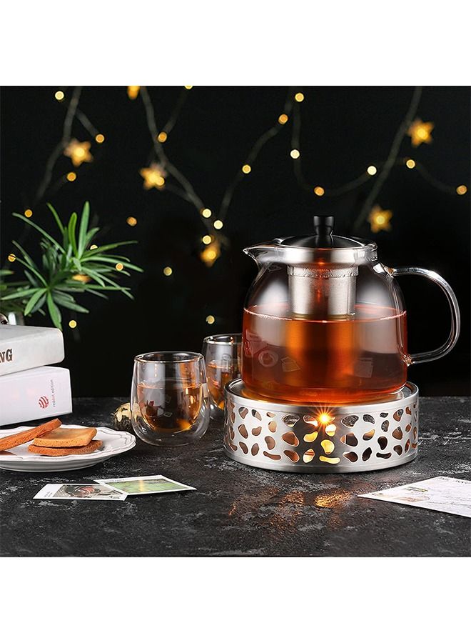 HOMESTAR Stainless Steel Teapot Warmer, Metal Heater with Tealight Holder Base, Coffee Tea Warmer for Glass Ceramic and Other Heatproof Dish - Image 5